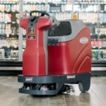 Minuteman's robotic floor scrubber in a grocery aisle